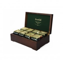 Подарочный набор Greenfield в деревянной шкатулке 8 видов чая, 96 пакетиков